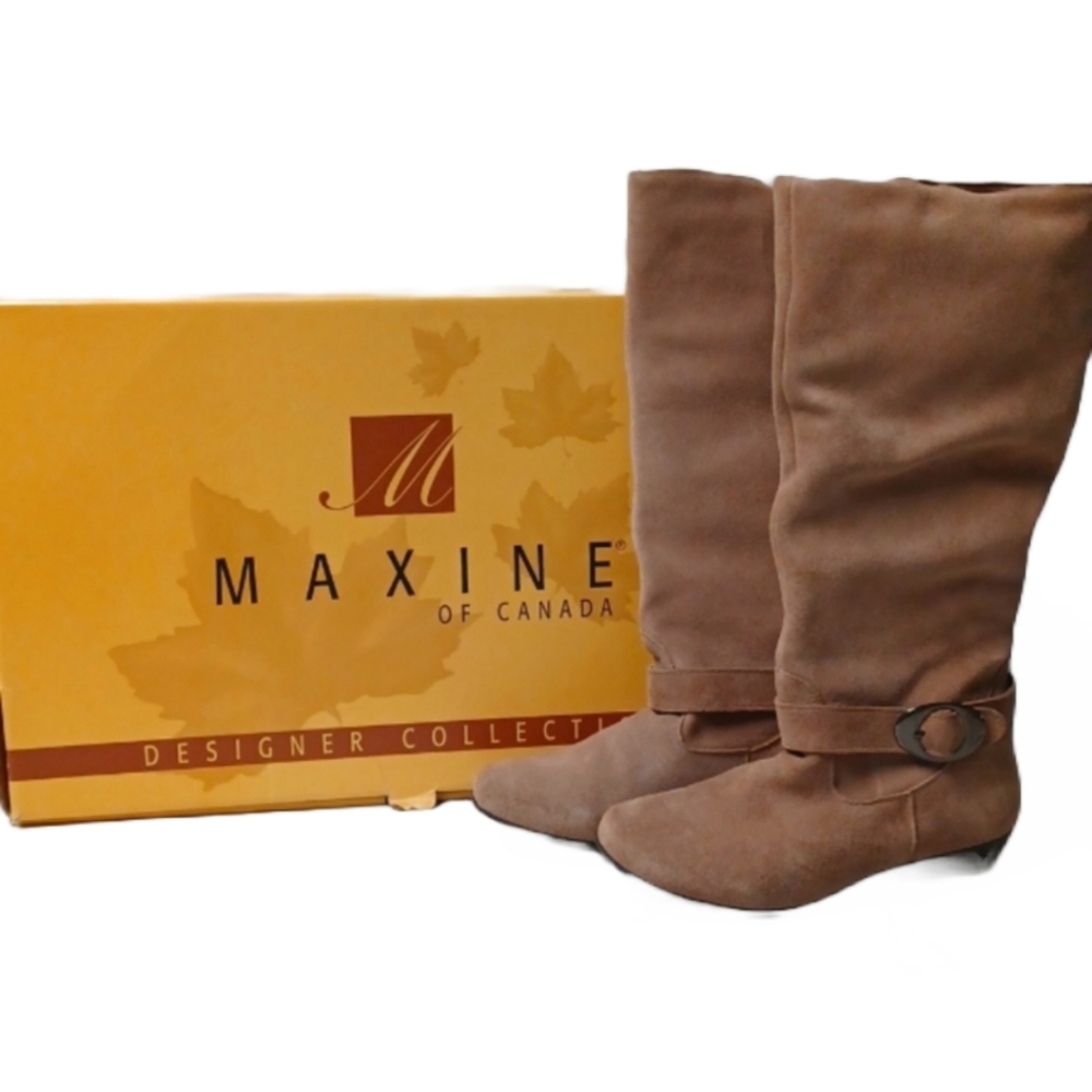 MAXINE OF CANADA "BIANCA-M" SEUDE SLOUCHY BOOTS